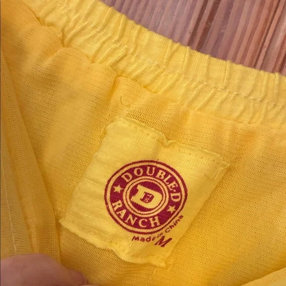 Double D Ranch Vibrant Yellow A-Line Skirt with Floral Embroidery that - Picture 4 of 8